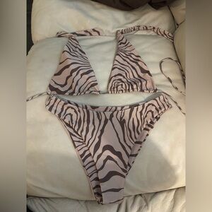 Aurelle Zebra Print Bikini Set